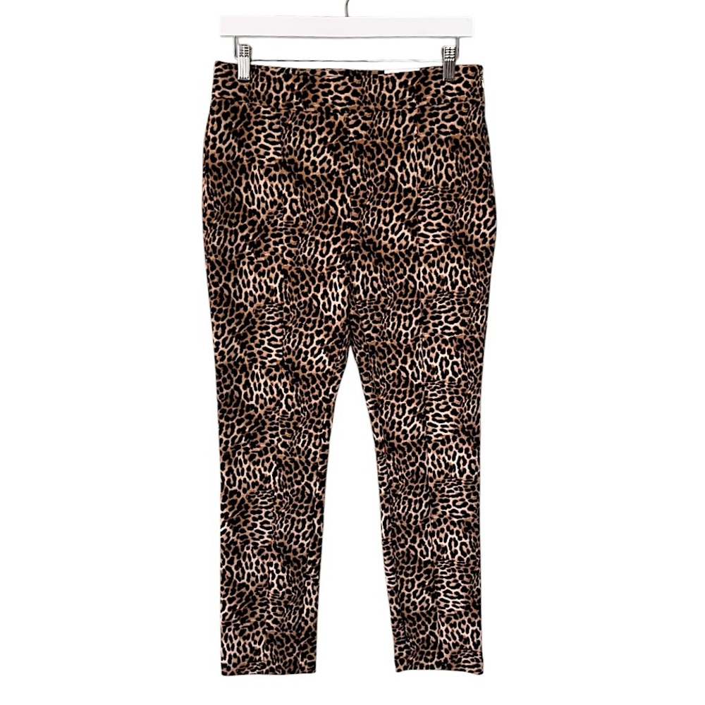 NWT INC International Concepts Skinny Leg Animal Print Pants Orange Black Size 6